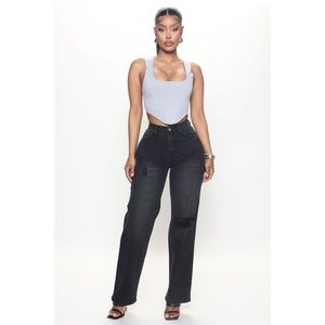 Grey corset style crop top size small (fashion nova)